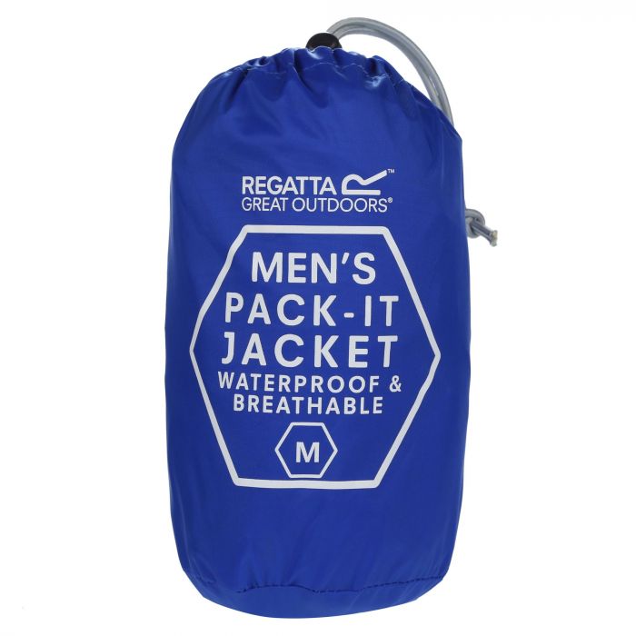 ⁦מעיל גשם Regatta Pack it Jacket lll Oxford Blue גברים⁩ – תמונה ⁦3⁩