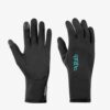 זוג כפפות Rab Power Stretch Pro Contact שחורות עם לוגו טורקיז
