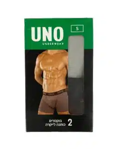 2 זוגות בוקסר חלק גברים Uno