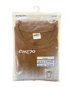 2 חולצות גבר שרוול קצר חאקי סריגמיש