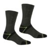 מארז 2 זוגות Regatta Blister Protection II Blk/ElecLime שכבה כפולה גברים