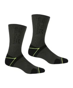 מארז 2 זוגות Regatta Blister Protection II Blk/ElecLime שכבה כפולה גברים