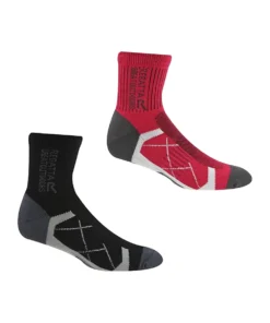 גרבי טיולים Regatta Ladies Active 2pk Sock Blk/CheryPnk