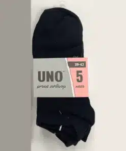 חמישיית קרסוליות גבר חלק Uno שחור