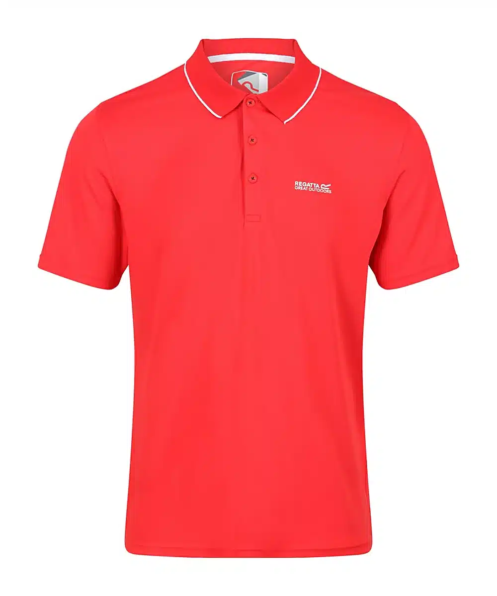 חולצת פולו מנדפת Regatta Maverik V Fiery Red גברים