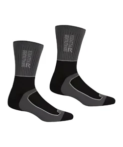 2 זוגות גרבי טיולים Regatta Samaris 2Season Black/DkStee גברים