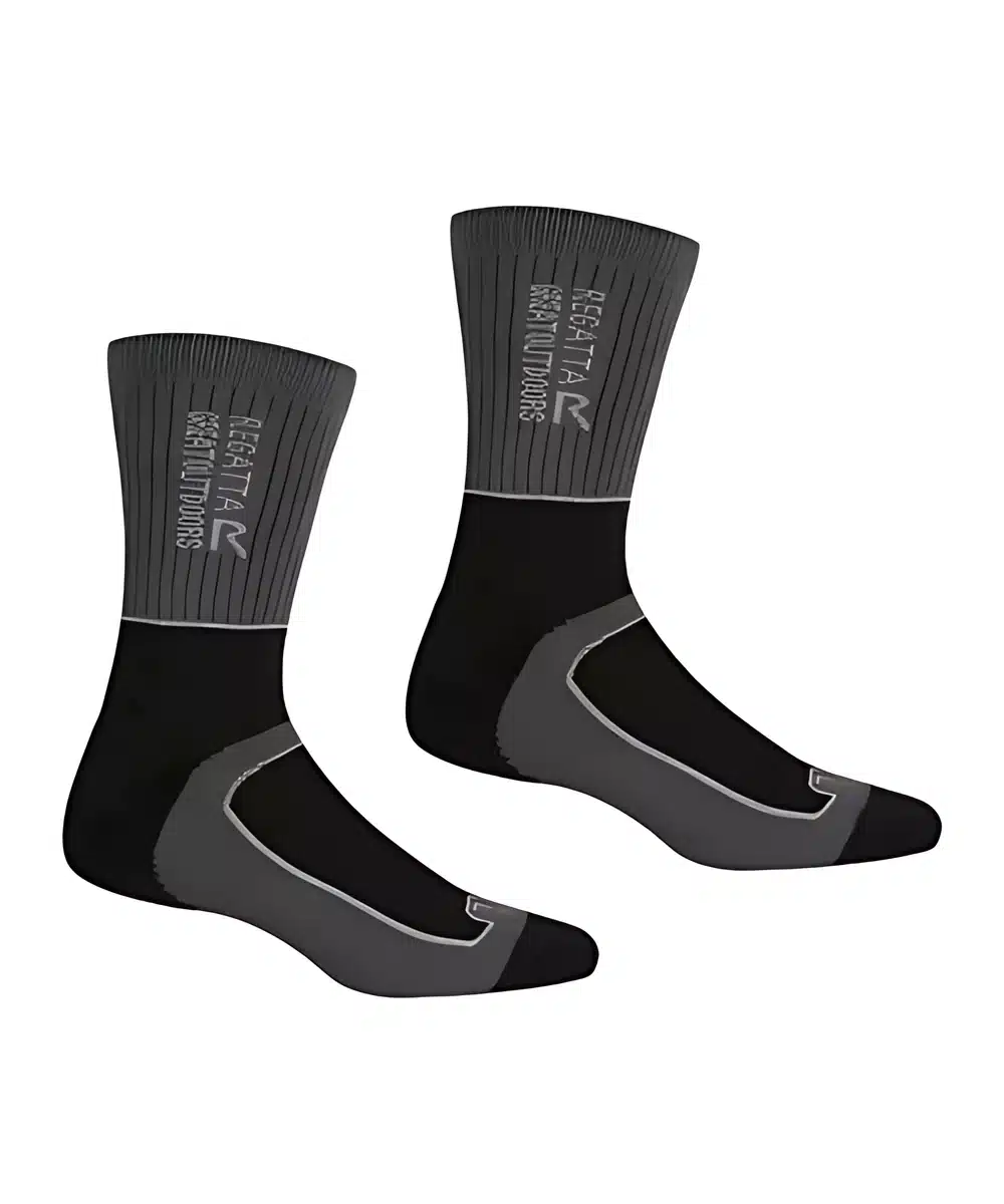 2 זוגות גרבי טיולים Regatta Samaris 2Season Black/DkStee גברים