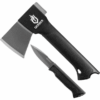 גרזן Gerber Gator Axe שחור עם סכין נלווה ונרתיק, ערכת קומבו