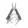 מולטיפלייר Gerber Truss בגוון כסוף, פתוח עם פלייר ולהבים גלויים