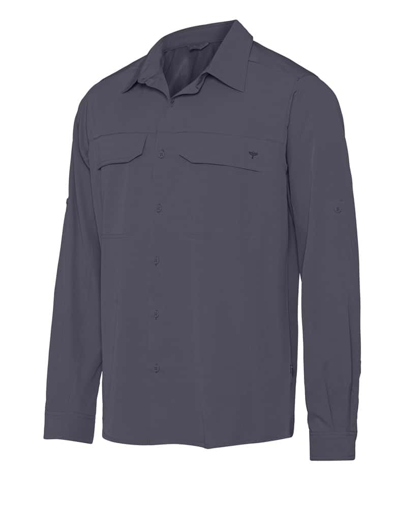חולצת טיולים מכופתרת Nord Blue Sunniva אפור כהה גברים