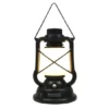 פנס קמפינג Regatta Hurricane Lantern שחור בעיצוב פנס רטרו עם אור חם דולק