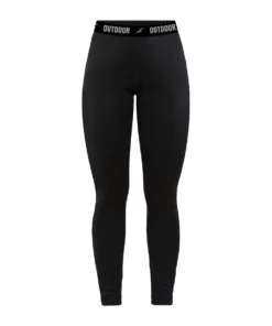 מכנס טרמי צמר Outdoor Merino 150 שחור נשים