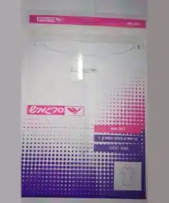 חולצת טי שירט נשים V לבן נשים סריגמיש
