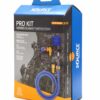 אריזת ערכת Source Pro Kit עם קשית שתייה כחולה וקליפס מגנטי, מוצג על גבי הקופסה