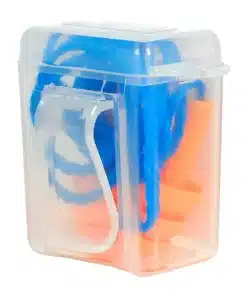 זוג אטמי אזניים כולל קופסא ותופסן