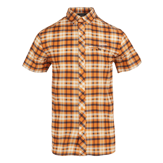 חולצת טיולים מכופתרת Regatta Travel PackAwy Persimmon Check