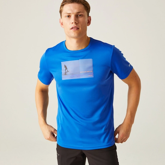 ⁦חולצה מנדפת Regatta Fingal Slogan III כחול אוקספורד גברים⁩ – תמונה ⁦4⁩