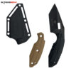 סכין Takumitak Muted TKF-3S06 שחורה עם נדן ולוחית אחיזה, מפורקת לחלקים