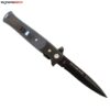אולר M.Tech SE-438-G10 עם להב שחור וידית אפורה-שחורה, פתוח