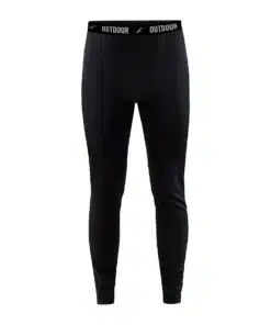 מכנס טרמי צמר Outdoor Merino 150 שחור גברים