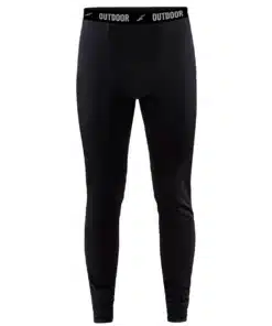 מכנס טרמי צמר Outdoor Merino 150 שחור גברים