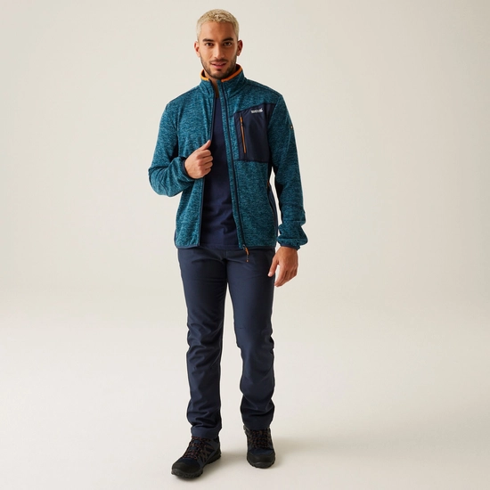 ⁦ג'קט פליז Regatta Baslinn Moroccan Blue Navy Marl גברים⁩ – תמונה ⁦3⁩