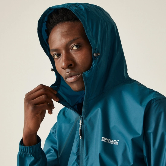 ⁦מעיל גשם Regatta Pack It Jacket III Moroccan Blue גברים⁩ – תמונה ⁦4⁩
