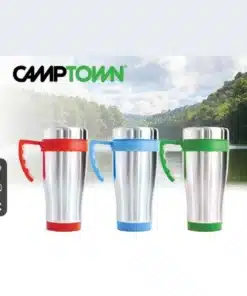 מאג תרמי עם ידית 450 מ"ל נירוסטה צבעוני Camptown
