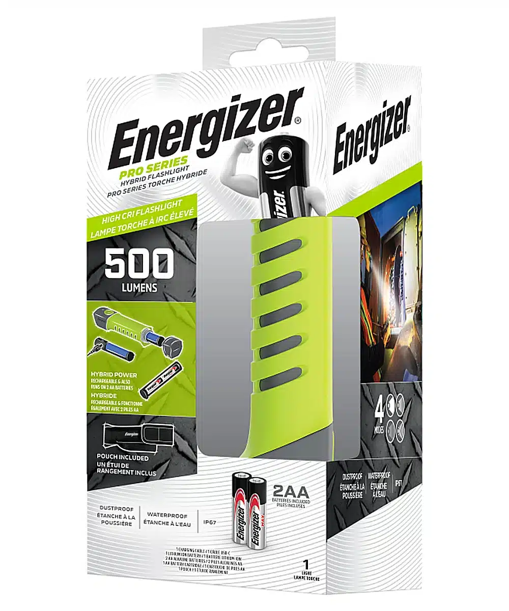 פנס היברידי 500 לומנס Energizer לכוחות הצלה