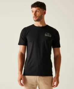 חולצה Regatta Cline IX שחור/הרים