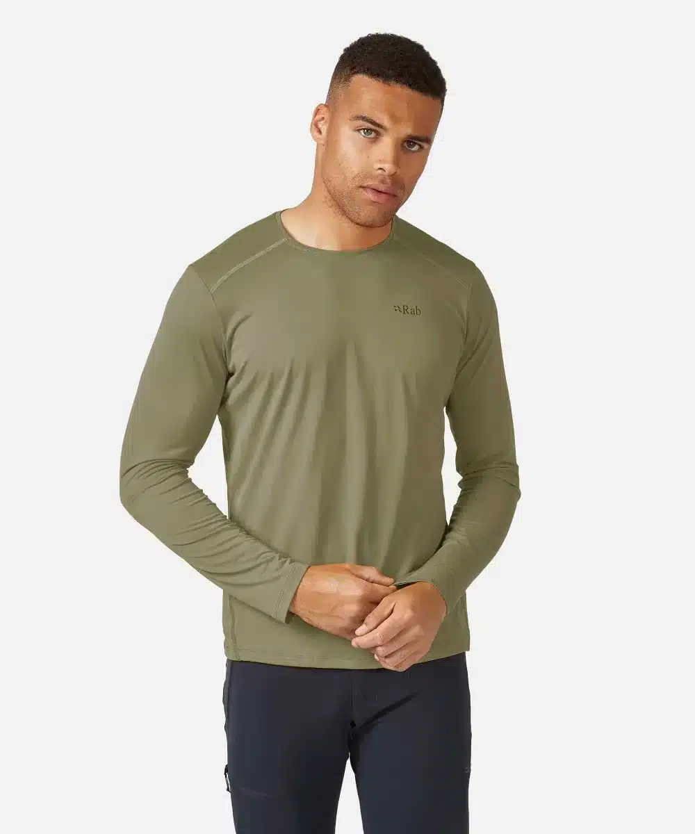 חולצה מנדפת ארוכה Rab Force Light Khaki גברים