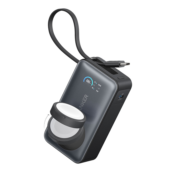 סוללת גיבוי Anker MagGo 10K 35W For Apple Watch שחור – תמונה 4