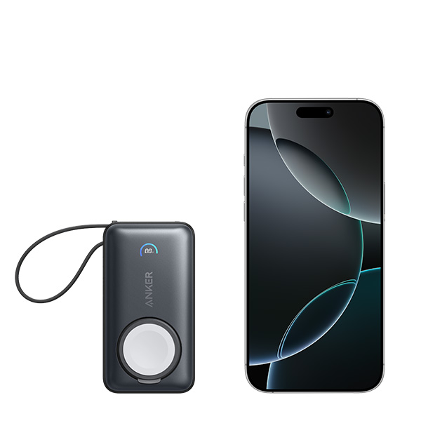 סוללת גיבוי Anker MagGo 10K 35W For Apple Watch שחור – תמונה 6