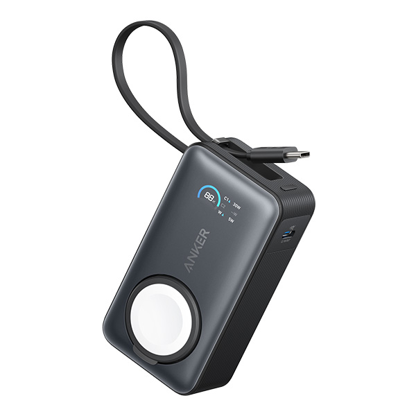 סוללת גיבוי Anker MagGo 10K 35W For Apple Watch שחור