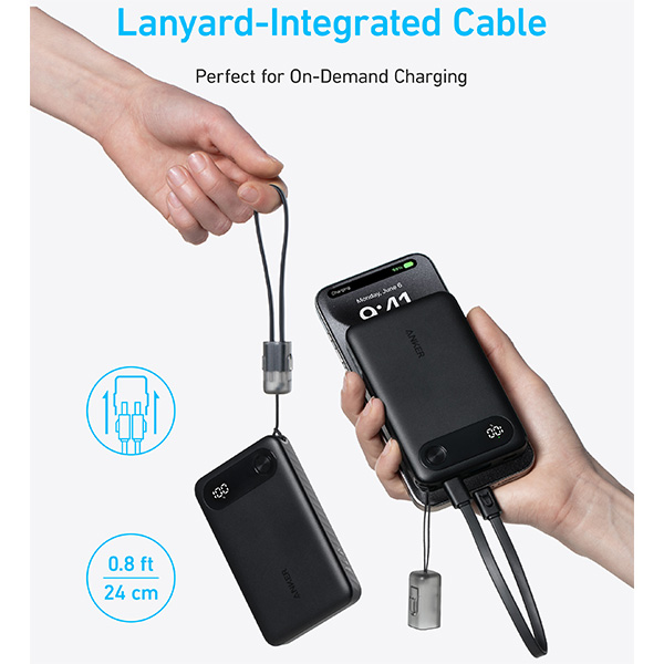 סוללת גיבוי Anker 10,000mAh 22.5W שחור – תמונה 4