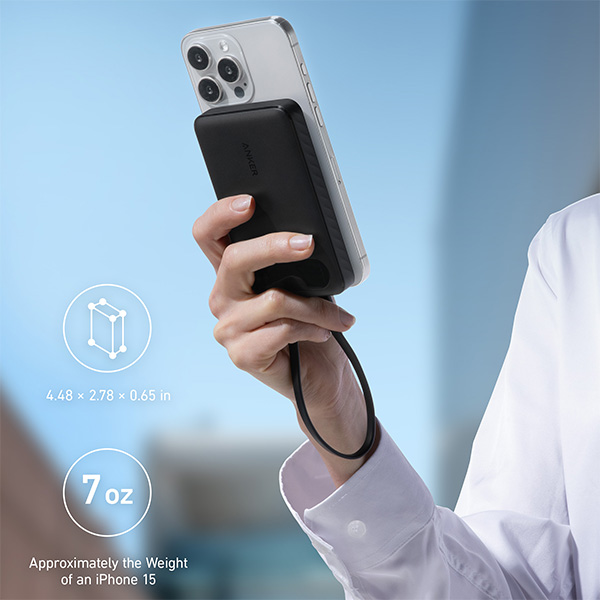 סוללת גיבוי Anker 10,000mAh 22.5W שחור – תמונה 7