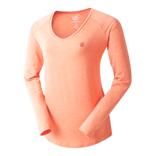 חולצה ארוכה מנדפת Dare2B Discern Tee Shrimp נשים – תמונה 5