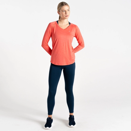 חולצה ארוכה מנדפת Dare2B Discern Tee Peach Bloom נשים – תמונה 2