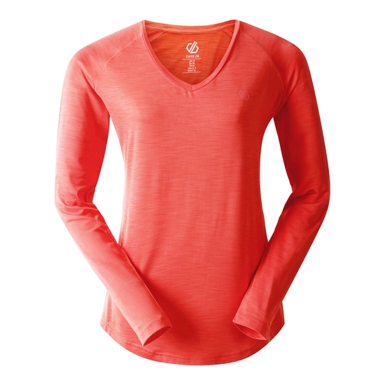 חולצה ארוכה מנדפת Dare2B Discern Tee Peach Bloom נשים – תמונה 4
