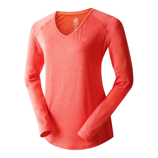 חולצה ארוכה מנדפת Dare2B Discern Tee Peach Bloom נשים – תמונה 5