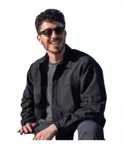 חולצת כפתורים ארוכה Outdoor Explore שחור