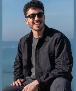 חולצת כפתורים ארוכה Outdoor Explore שחור