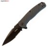 אולר Kershaw Conduit משונן פתוח, להב שחור וידית אפורה