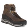נעל טיולים Aku Superalp NBK Gtx לגברים בעור חום עם סוליה שחורה, מבט צד