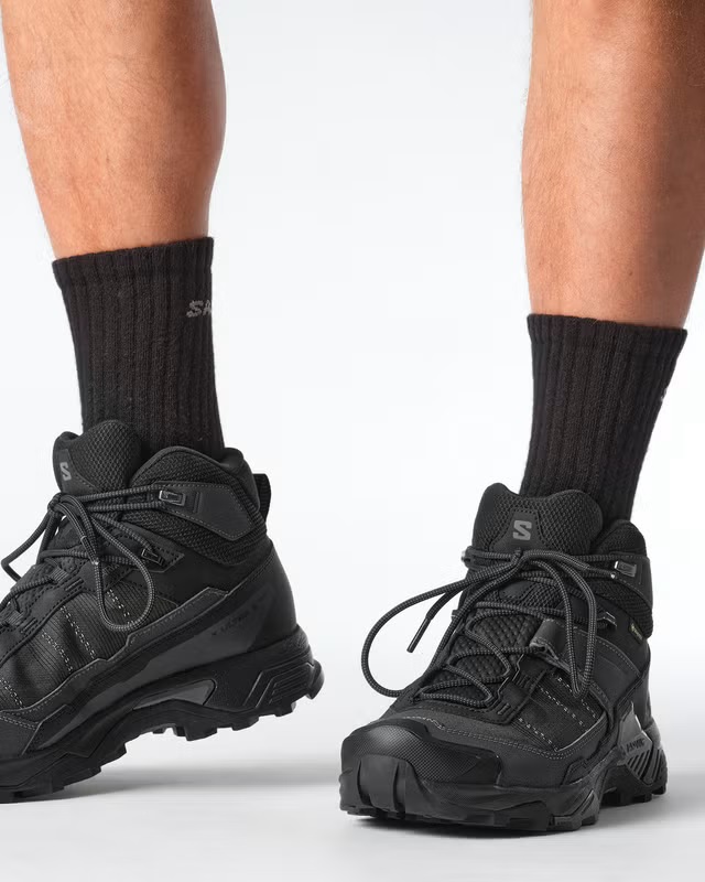 נעל Salomon X Ultra 5 Mid Wide Gtx Black גברים – תמונה 3