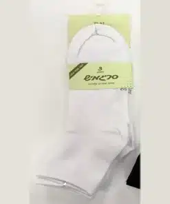 שלישיית גרבי קוורטר גברים לבן סריגמיש