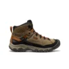 נעל טיולים Keen Targhee IV Mid בגוון ירוק זית עם פרטי כתום, מבט צד