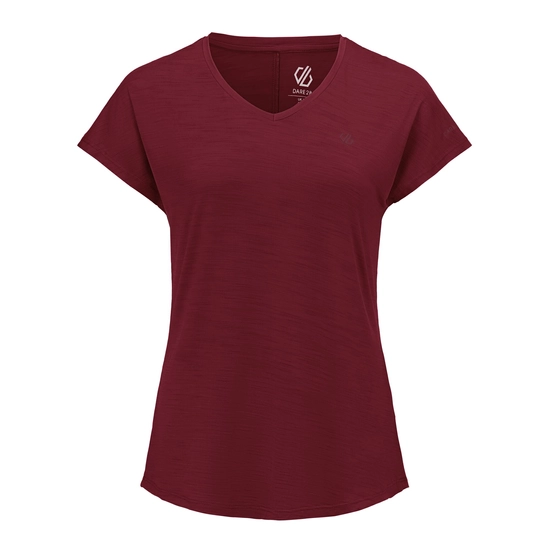 ⁦חולצה מנדפת Dare2B Vigilant Tee Tibetan Red נשים⁩ – תמונה ⁦5⁩