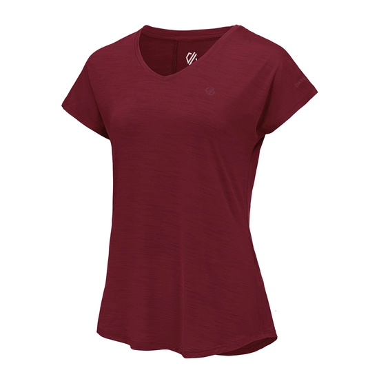 ⁦חולצה מנדפת Dare2B Vigilant Tee Tibetan Red נשים⁩ – תמונה ⁦6⁩