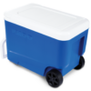 צידנית קשיחה על גלגלים Igloo Wheelie Cool 36 ליטר בצבע כחול עם מכסה לבן